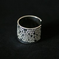Adjustable Silver Ring 925 Prayer Our Father