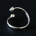 Ring Silver 925 of Little Toe with Zirconia Stones