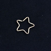 Piercing Tragus Cartlago Estrella de Oro Oro Amarillo 24k 0,5mm x 9mm