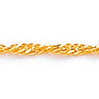 Cadena en oro amarillo de 18K Singapur 45 cm / 1.5 mm
