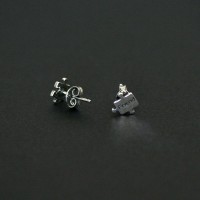 925 Silver Earring Aged Puzzle Best Friend