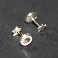Silver Earring Baby Press Small Star