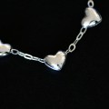 925 Silver Bracelet with Heart 14cm