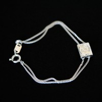 Scapular Bracelet 925 Silver Jewish Star of David / Chai Symbol 14cm