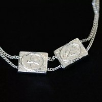 Scapular Bracelet 925 Silver Guardian Angel with Holy Spirit 18cm