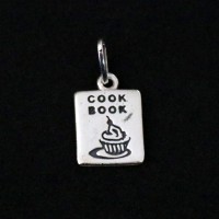 925 Silver Pendant Gourmed Cook Book