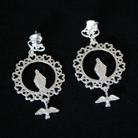925 Silver Earring Sacred Our Lady of Grace
