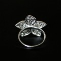 Silver Ring 925 Flower lace