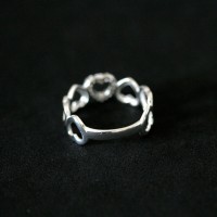 Silver Ring 925 3 Hearts with Zirconia Stone