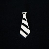 925 Silver Pendant with Enamel Tie