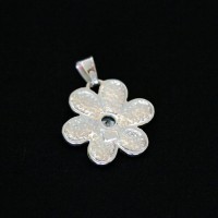 925 Silver Pendant GLS Arco Iris Flower with Stones