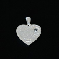 GLS 925 Silver Pendant Heart with Arco Iris Stone