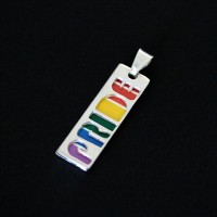 Pendant 925 Silver Enamel Rainbow Pride +