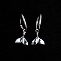 Silver Earring 925 Whale Tail Ring