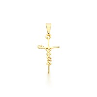 Jesus Crucifix Gold Plated Semi Jewel Pendant