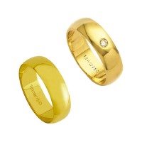 Alliance Gold 18k 750 Width 6.00mm Height 1.30mm / Alliance with 18k Gold 750 1 Bright 6.00 Points Width 6.00mm Height 1.50mm
