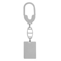 Silver Key Chain with photo engraved / photolithographic 21 mm x 30 mm