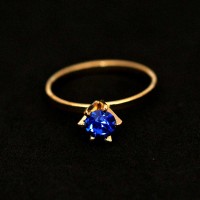 Solitary Gold Plated Semi Jewel Ring