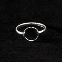 925 Silver Circle Dropped Ring