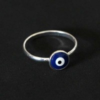 925 Silver Eye Greek Ring