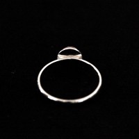 925 Silver Rose Cabochon Ring