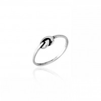 925 Silver Ring Aged Knot