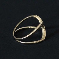 Ring Semi Jewelry Gold Plated Worked