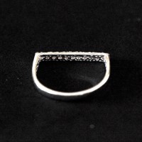 Silver Ring 925 Straight Studded