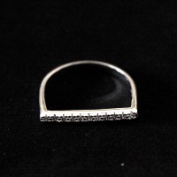 Silver Ring 925 Straight Studded