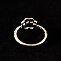 925 Silver Ring Dog Duck with Zirconia Stones
