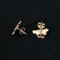 Girl's Gold Plated Semi Jewel Earring