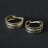 Semi pendiente de la joyera de oro chapado anillo elaborado Pequeo