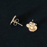 Piggy Gold Plated Semi Jewel Earring