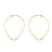 Gold Plated Semi Jewelry Earring with Pearl