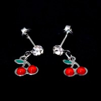 Red Cherry Stainless Steel Earring
