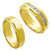 Alliance Gold 18k 750 Width 6.00mm Height 2.00mm / Alliance 18k Gold 750 with 15 brilliant 2.25 Points Width 6.00mm Height 2.00mm