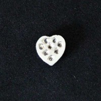 Heart Engraved with Zirconia Stones Secret Passionate 925 Silver for Capsule Moments of Life