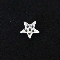 Estrella tachonada de piedras Zirconia Plata Secreto aficionado a 925 Momentos de la Vida Capsula
