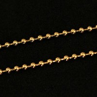 Cadena De Lunares Semi Joyas Chapada En Oro 60cm / 1.0mm