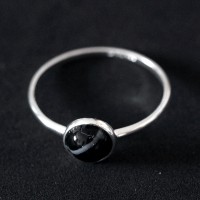 925 Silver Ring with Onix Stone