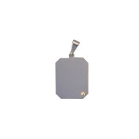 Pendants of Steel and Gold for recording picture  19 mm x 15mm / 4 g