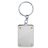 Steel engraved photo keychain / photolithographic