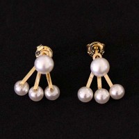 Semi Earring Jewelry Gold Plated Pearl Alice