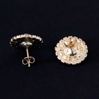 Semi Earring Jewelry Gold Plated Pizza Total Color