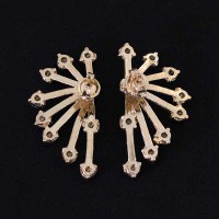 Semi Earring Jewelry Gold Plated with zirconia stones