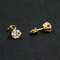 Gold Plated Zirconia Gemstone Semi-precious Earring