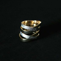 Ring Semi Jewelry Gold Plated with rhodium