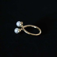 Ring Semi Jewelry Gold Plated Pearl