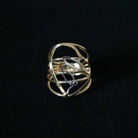 Ring Semi Jewelry Gold Plated with rhodium Our Lady