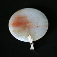 Pendant Silver 925 with Agate Natural Stone White